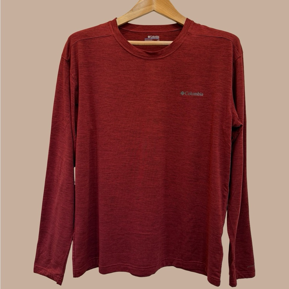 Columbia Men's Burgundy Long Sleeve Tee Large